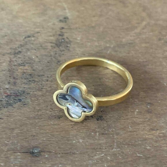 Golden Stainless Steel Ring | Size 7/8 | Never Worn - Picture 1 of 2